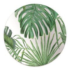 Apaļš aizsargājošs grīdas paklājs Decormat, Palma un Monstera, 100 cm цена и информация | Офисные кресла | 220.lv