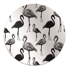 Apaļš aizsargājošs grīdas paklājs Decormat, Retro stila flamingo, 100 cm cena un informācija | Biroja krēsli | 220.lv