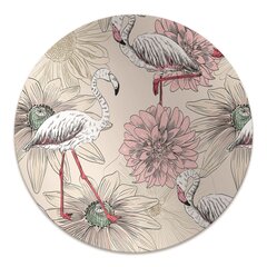 Apaļš aizsargājošs grīdas paklājs Decormat, Rozā flamingo, 100 cm цена и информация | Офисные кресла | 220.lv