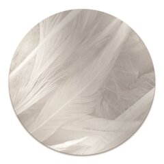Apaļš aizsargājošs grīdas paklājs Decormat, Skaistas baltas spalvas, 100 cm cena un informācija | Biroja krēsli | 220.lv