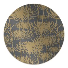 Apaļš aizsargājošs grīdas paklājs Decormat, Ziedu zelts, 100 cm cena un informācija | Biroja krēsli | 220.lv