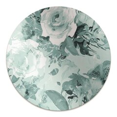 Apaļš aizsargājošs grīdas paklājs Decormat, Zili ziedi, 100 cm цена и информация | Офисные кресла | 220.lv