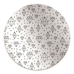 Apaļš aizsargājošs grīdas paklājs Decormat, Zīmēti dimanti, 100 cm cena un informācija | Biroja krēsli | 220.lv