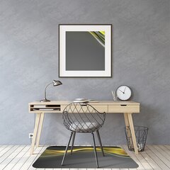 Aizsargājošs grīdas paklājs Decormat, Abstrakcija dzeltena, 120x90 cm цена и информация | Офисные кресла | 220.lv