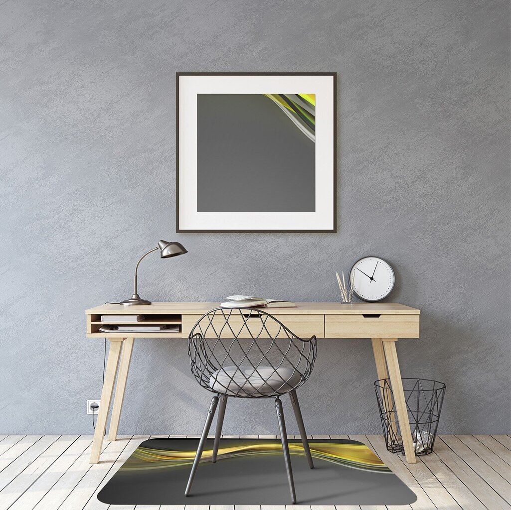 Aizsargājošs grīdas paklājs Decormat, Abstrakcija dzeltena, 140x, 100 cm cena un informācija | Biroja krēsli | 220.lv