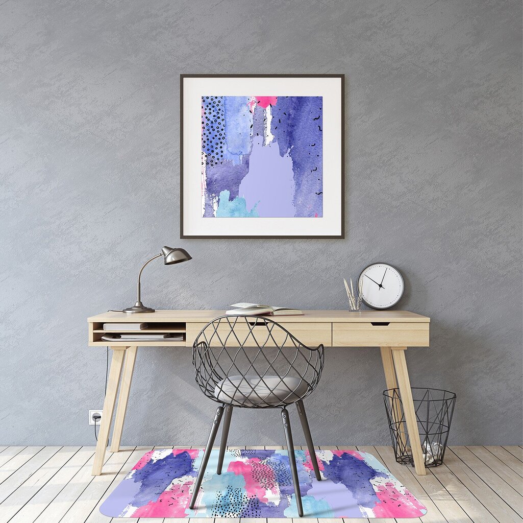 Aizsargājošs grīdas paklājs Decormat, Abstrakts akvarelis, 140x, 100 cm cena un informācija | Biroja krēsli | 220.lv