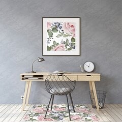 Aizsargājošs grīdas paklājs Decormat, Akvareļu rozes, 140x, 100 cm cena un informācija | Biroja krēsli | 220.lv