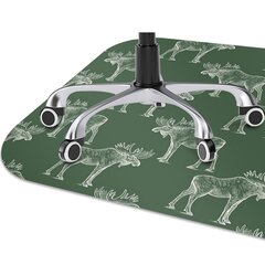 Aizsargājošs grīdas paklājs Decormat, Aļņi uz zaļa fona, 100x70 cm цена и информация | Офисные кресла | 220.lv