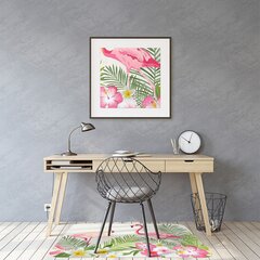 Aizsargājošs grīdas paklājs Decormat, Divi flamingo, 100x70 cm cena un informācija | Biroja krēsli | 220.lv