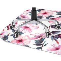 Aizsargājošs grīdas paklājs Decormat, Hibiska ziedi, 120x90 cm цена и информация | Офисные кресла | 220.lv