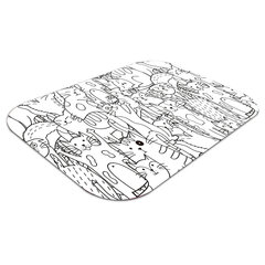 Aizsargājošs grīdas paklājs Decormat, Kaķi doodle stilā, 100x70 cm cena un informācija | Biroja krēsli | 220.lv