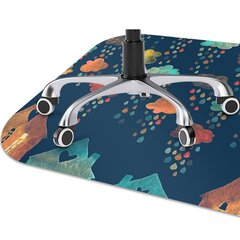 Aizsargājošs grīdas paklājs Decormat, Krāsainas mājas, 100x70 cm cena un informācija | Biroja krēsli | 220.lv