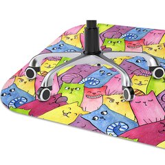 Aizsargājošs grīdas paklājs Decormat, Laimīgi kaķi, 100x70 cm cena un informācija | Biroja krēsli | 220.lv
