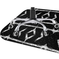 Aizsargājošs grīdas paklājs Decormat, Melna abstrakcija, 100x70 cm цена и информация | Офисные кресла | 220.lv