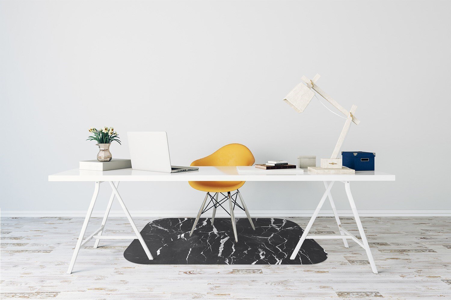 Aizsargājošs grīdas paklājs Decormat, Melnais marmors, 140x, 100 cm cena un informācija | Biroja krēsli | 220.lv