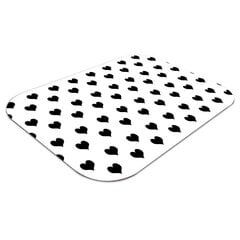 Aizsargājošs grīdas paklājs Decormat, Melnās sirdis, 100x70 cm cena un informācija | Biroja krēsli | 220.lv