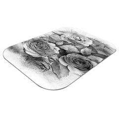 Aizsargājošs grīdas paklājs Decormat, Melnbaltas rozes, 120x90 cm cena un informācija | Biroja krēsli | 220.lv