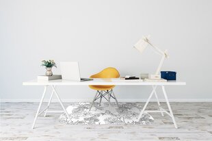 Aizsargājošs grīdas paklājs Decormat, Melnbalti ziedi, 100x70 cm cena un informācija | Biroja krēsli | 220.lv