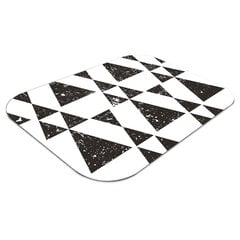 Aizsargājošs grīdas paklājs Decormat, Melnbaltie trīsstūri, 100x70 cm cena un informācija | Biroja krēsli | 220.lv