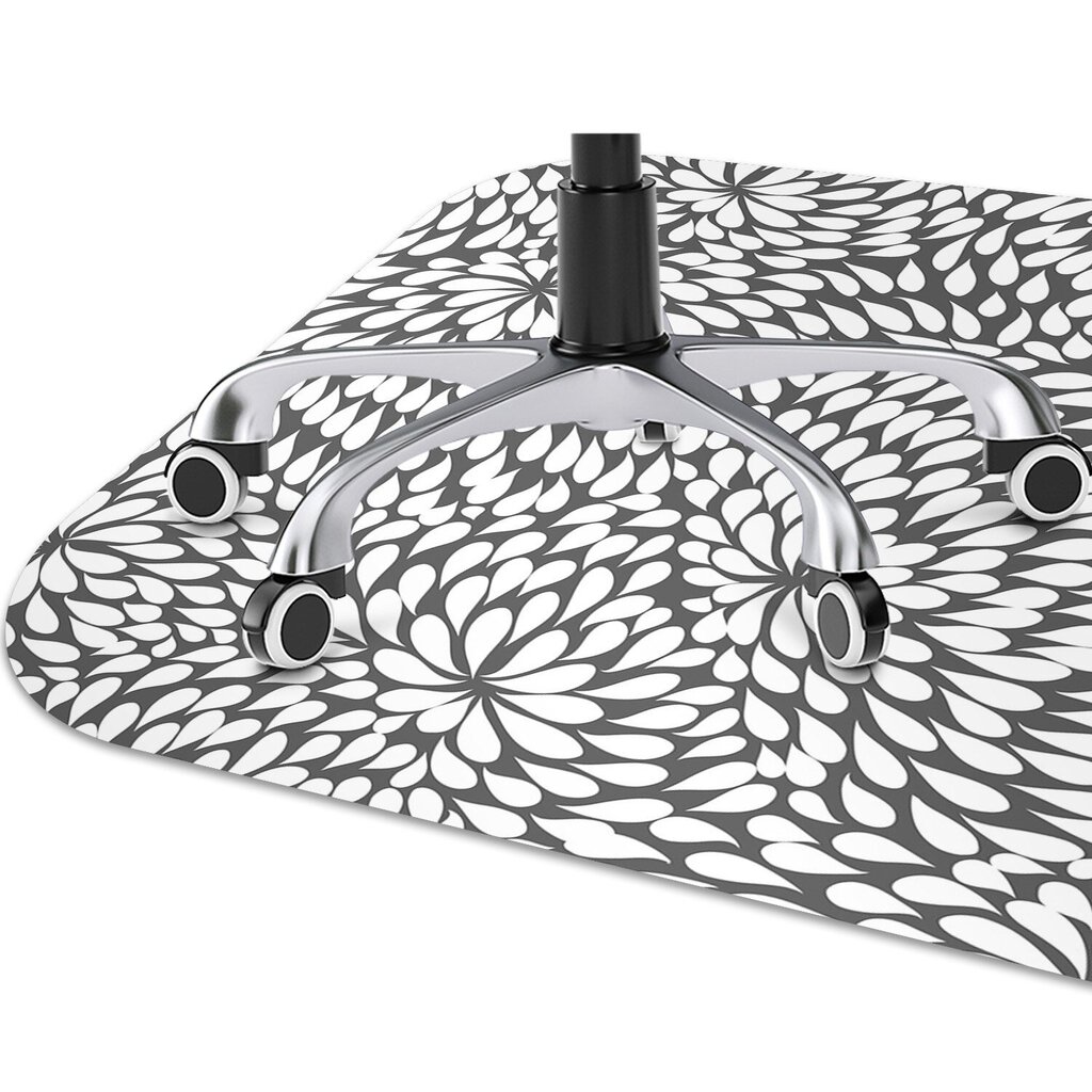 Aizsargājošs grīdas paklājs Decormat, Melns zieds, 120x90 cm cena un informācija | Biroja krēsli | 220.lv