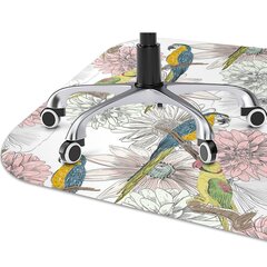 Aizsargājošs grīdas paklājs Decormat, Papagailis un ziedi, 100x70 cm cena un informācija | Biroja krēsli | 220.lv