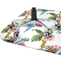 Aizsargājošs grīdas paklājs Decormat, Papagaiļi un ziedi, 120x90 cm cena un informācija | Biroja krēsli | 220.lv