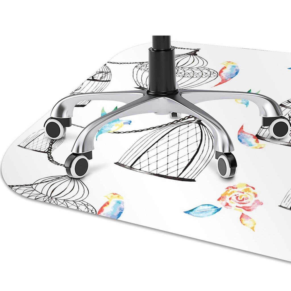 Aizsargājošs grīdas paklājs Decormat, Putnu būri, 140x, 100 cm cena un informācija | Biroja krēsli | 220.lv