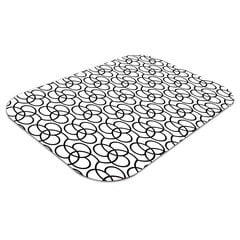 Aizsargājošs grīdas paklājs Decormat, Riteņi melnbalti, 100x70 cm cena un informācija | Biroja krēsli | 220.lv