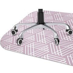 Aizsargājošs grīdas paklājs Decormat, Rozā trīsstūri, 100x70 cm cena un informācija | Biroja krēsli | 220.lv