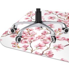Aizsargājošs grīdas paklājs Decormat, Rozā ziedi, 100x70 cm cena un informācija | Biroja krēsli | 220.lv