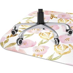 Aizsargājošs grīdas paklājs Decormat, Rozā ziedi, 140x, 100 cm cena un informācija | Biroja krēsli | 220.lv