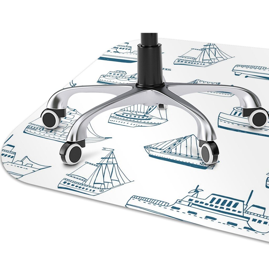 Aizsargājošs grīdas paklājs Decormat, Zili kuģi, 140x, 100 cm цена и информация | Biroja krēsli | 220.lv