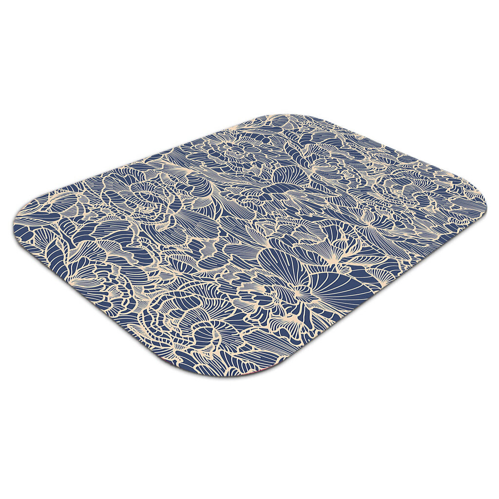 Aizsargājošs grīdas paklājs Decormat, Zils zieds, 140x, 100 cm цена и информация | Biroja krēsli | 220.lv