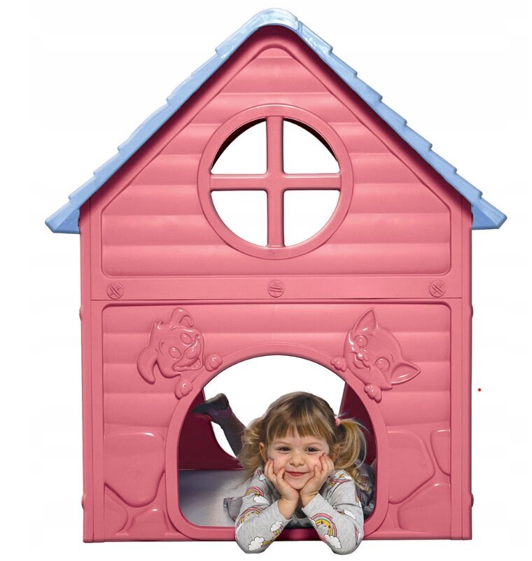 Bērnu rotaļu namiņš, rozā,106x90x98 cm cena un informācija | Bērnu rotaļu laukumi, mājiņas | 220.lv