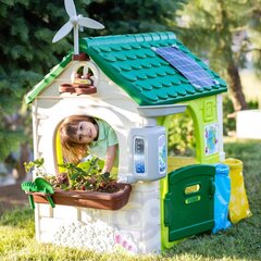 Dārza bērnu rotaļu māja Feber Eco, zaļa, 128 x 94 x 150 cena un informācija | Bērnu rotaļu laukumi, mājiņas | 220.lv
