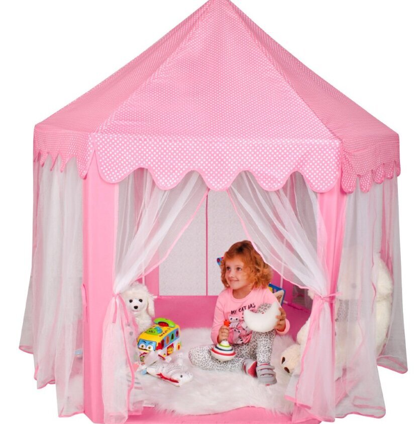 Bērnu rotaļu namiņš Dawis, rozā, цена и информация | Bērnu rotaļu laukumi, mājiņas | 220.lv