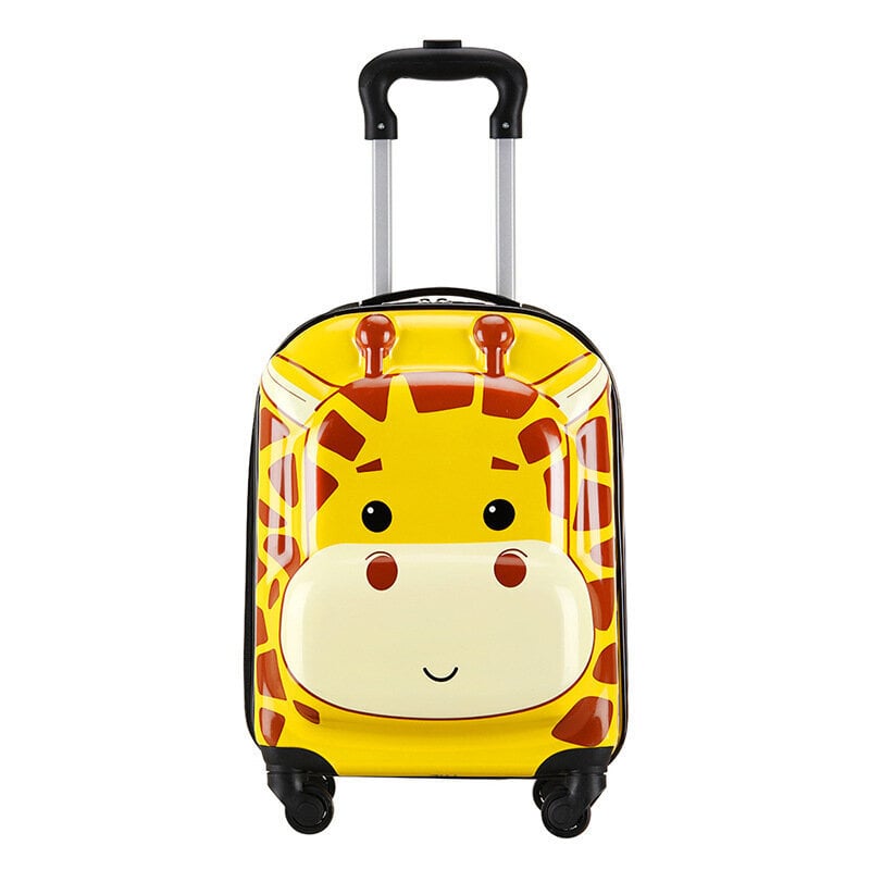 Bērnu ratiņu koferis ar žirafi, dzeltens цена и информация | Koferi, ceļojumu somas | 220.lv