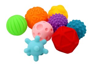 Набор сенсорных мячей 8 шт. цена и информация | Игрушки для малышей | 220.lv