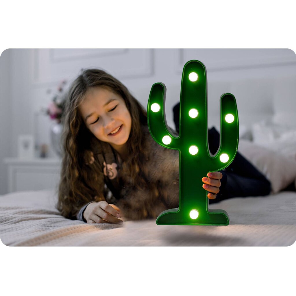 Ricokids bērnu nakts lampa Kaktuss 740901 цена и информация | Lampas bērnu istabai | 220.lv