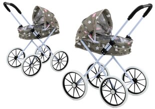 Leļļu ratiņi ar lieliem riteņiem, pelēki cena un informācija | Rotaļlietas meitenēm | 220.lv