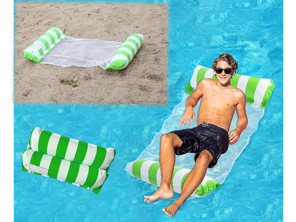 Piepūšamais peldēšanas matracis, 118x67 cm, zaļš цена и информация | Piepūšamās rotaļlietas un pludmales preces | 220.lv