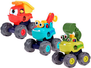 Automašīnu komplekts bērniem Monster Truck, dažādu krāsu, 3 gab. цена и информация | Игрушки для мальчиков | 220.lv