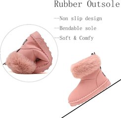 Зимние ботинки для девочек SMajong, розовые цена и информация | Детская зимняя обувь | 220.lv