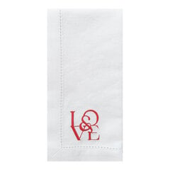 Dekoratīva salvete ar izšuvumu "Love" 45x35 Tekstila salvete. Kokvilnas salvete cena un informācija | Galdauti, salvetes | 220.lv