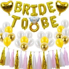Набор украшений для девичника Bride To Be, цвет золото цена и информация | Праздничные декорации | 220.lv