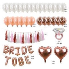 Набор украшений для девичника Bride To Be, розовое золото цена и информация | Праздничные декорации | 220.lv