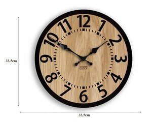 Sienas pulkstenis ModernClock bēšs, melns, 33cm цена и информация | Часы | 220.lv