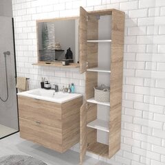 Ванная шкафчик Aatrium, 35x30x165 см, коричневый цена и информация | Шкафчики для ванной | 220.lv