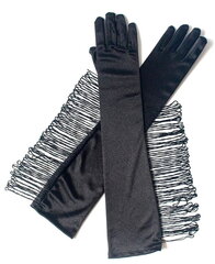 Женские длинные перчатки V51, черные цена и информация | Женские перчатки | 220.lv