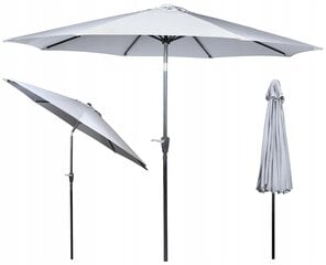 Āra lietussargs Funfit Garden, pelēks, 300 cm цена и информация | Зонты, маркизы, стойки | 220.lv